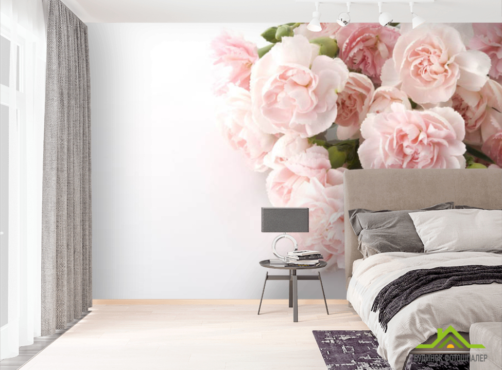 выбрать Фотошпалери пудрове гвоздики Фотошпалери Квіти на стіну