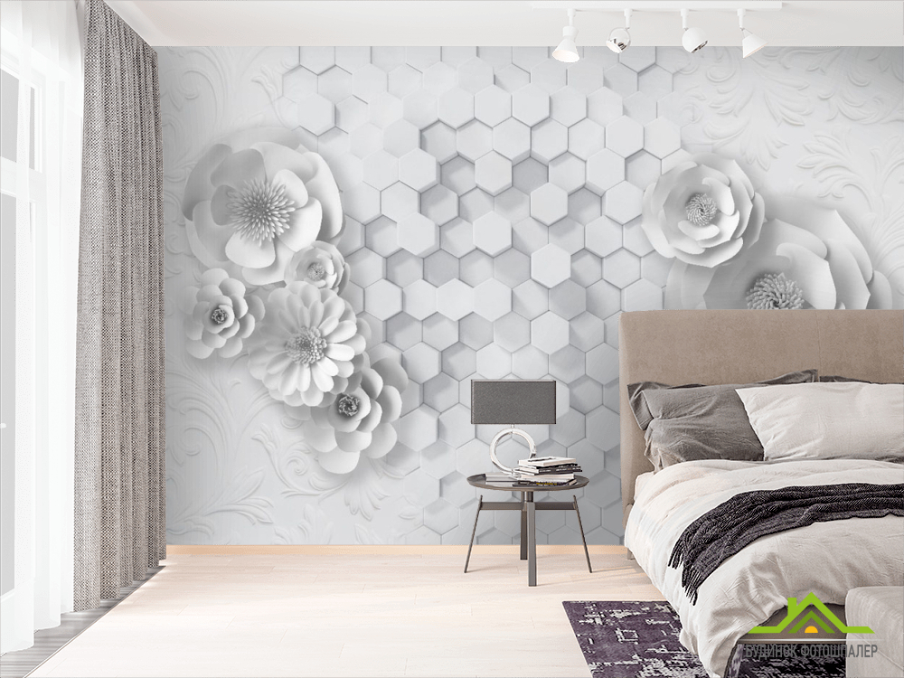 Фотообои 3D цветы