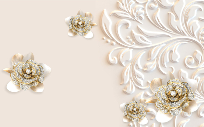 Фотошпалери Брошки золото