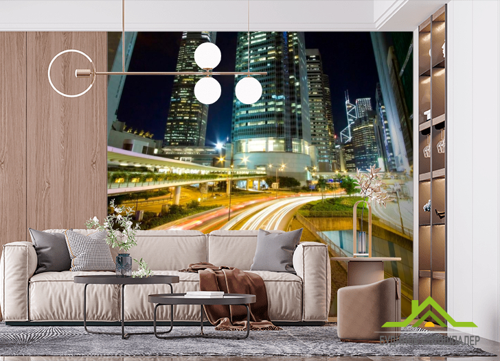 Фотошпалери Вогники на дорозі