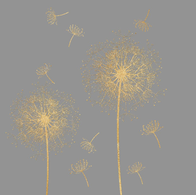 Фотошпалери золоті кульбаби