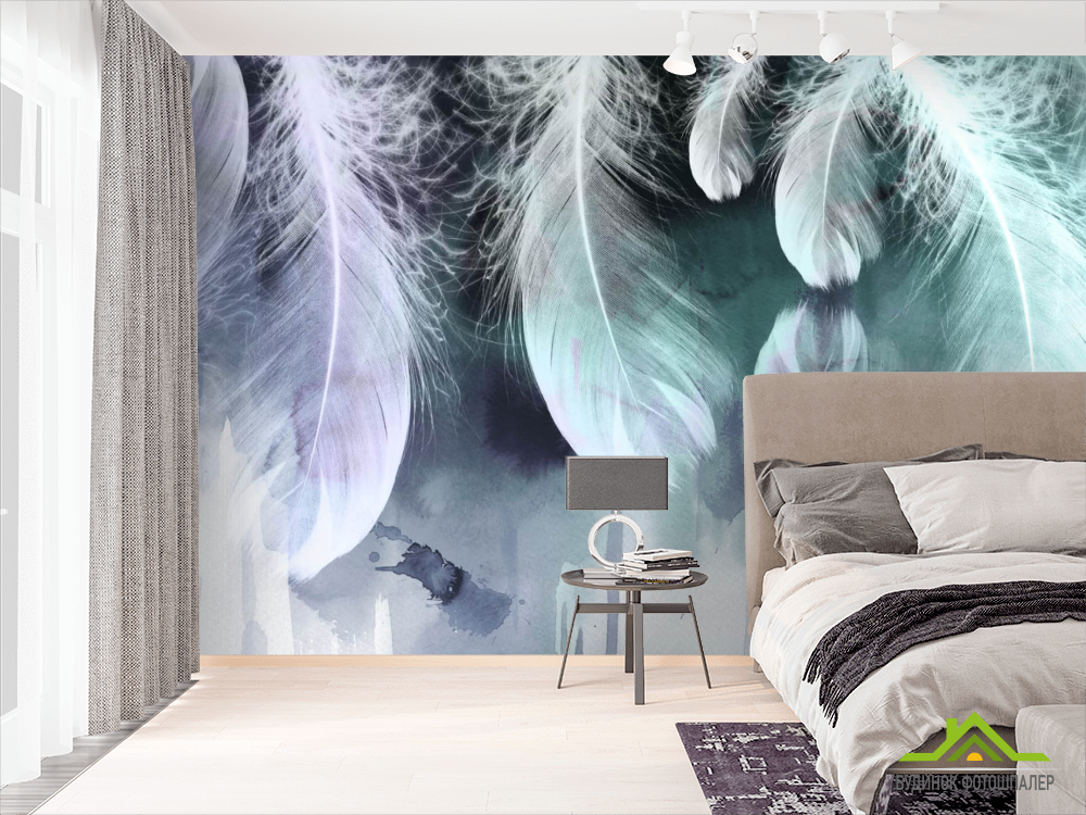 Фотошпалери повітряні пір'я