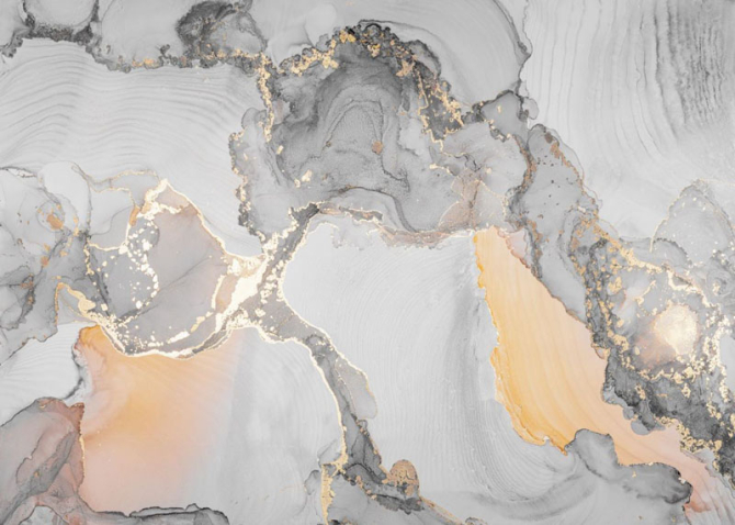 Фотошпалери сірий мармур з золотом