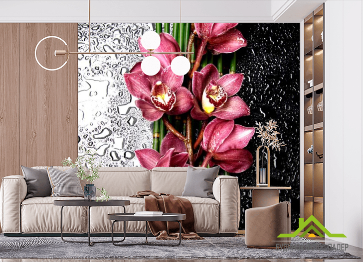 Фотошпалери Бордові орхідеї