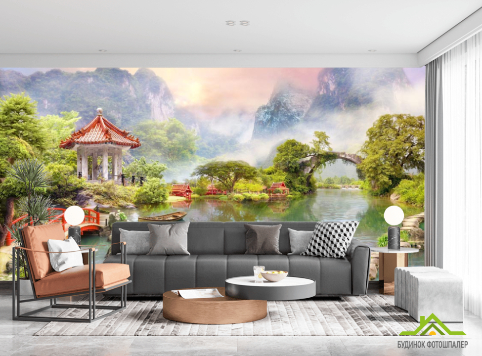 выбрать Фотошпалери Озеро Фотошпалери Краєвид на стіну