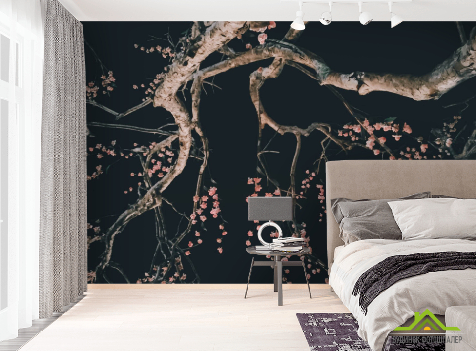выбрать Фотошпалери Гілка сакури Фотообої по стилю на стіну