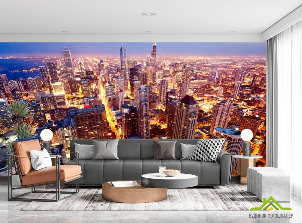 выбрать Фотообои Огни города Фотообои Современный город на стену