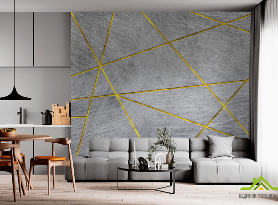 выбрать Фотошпалери Трикутники на бетоні Фотошпалери 3д панелі на стіну