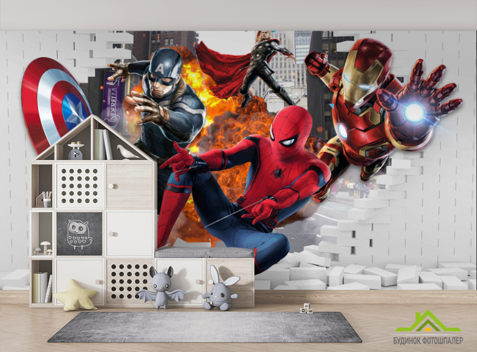 выбрать Фотообои Супергерои Фотообои в детскую на стену