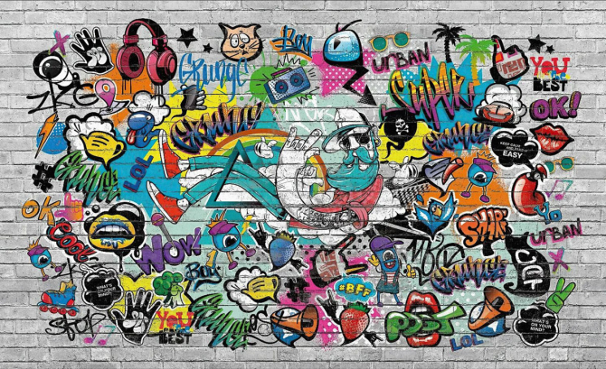 Фотошпалери цегляна стіна для дитячої