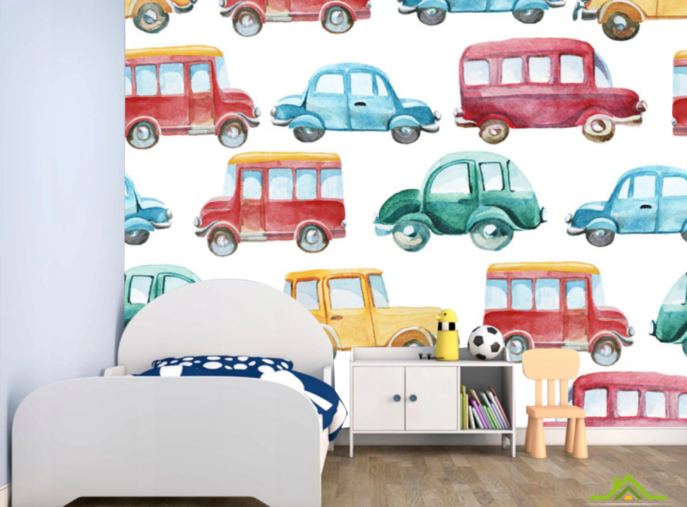 выбрать Фотообои Разноцветные машинки Фотообои Little kids на стену