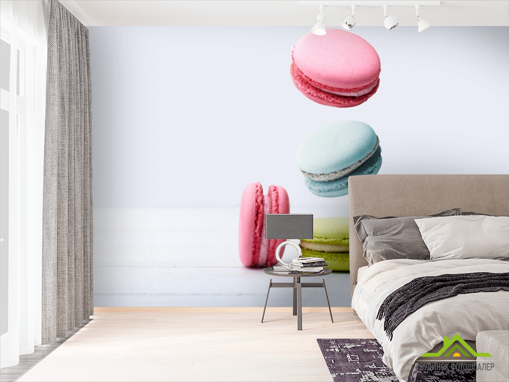 Фотообои макаруны в воздухе