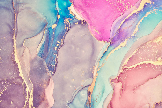 Фотошпалери Яскравий різнокольоровий флюїд