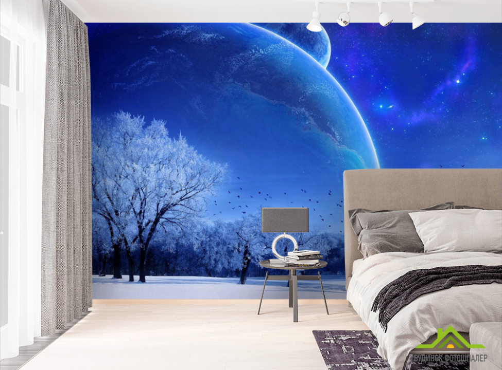 выбрать Фотошпалери Зимовий космос Фотошпалери Космос на стіну