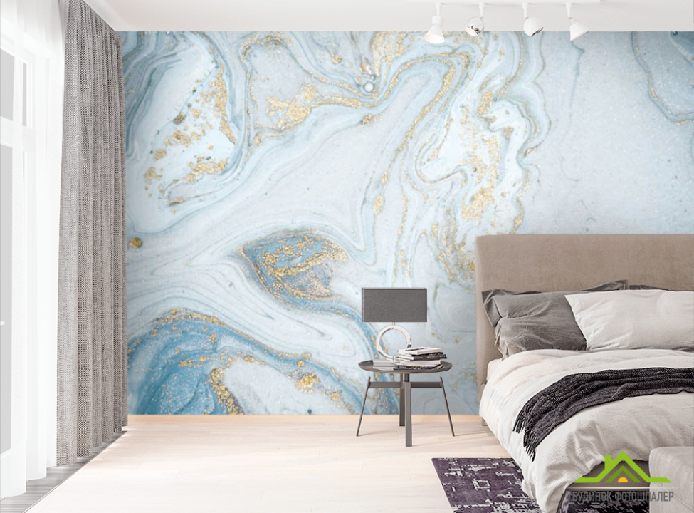 выбрать Фотошпалери Блакитний флюїд Фотошпалери Fluid art на стіну