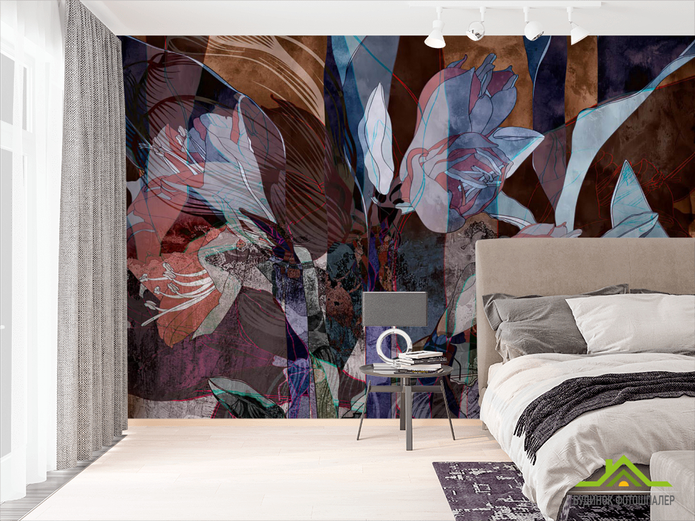 Фотошпалери Абстрактні квіти