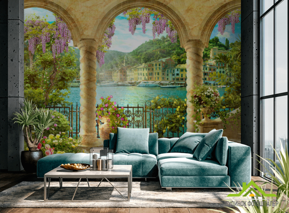 выбрать Фотошпалери Фреска з арками і водою Фотошпалери Фрески на стіну