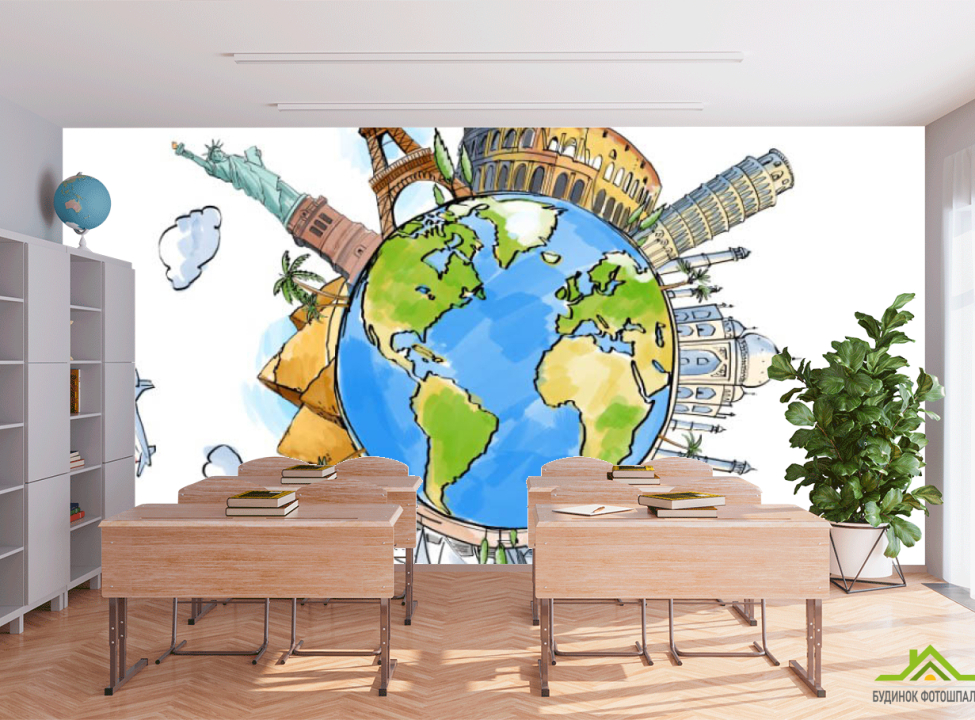 выбрать Фотошпалери Для кабінету географії Фотошпалери для школи на стіну