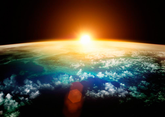 Фотообои Земля и солнце