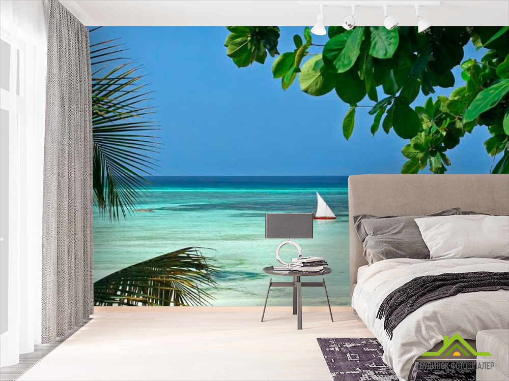 Фотообои Лодка в лагуне