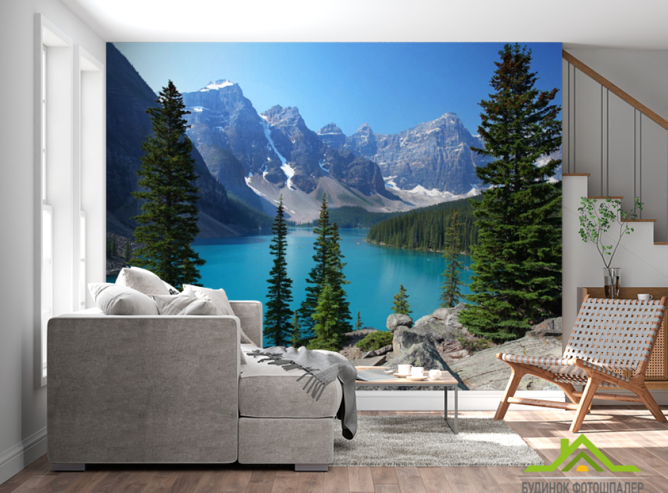 выбрать Фотошпалери велике озеро в горах Фотошпалери Природа на стіну