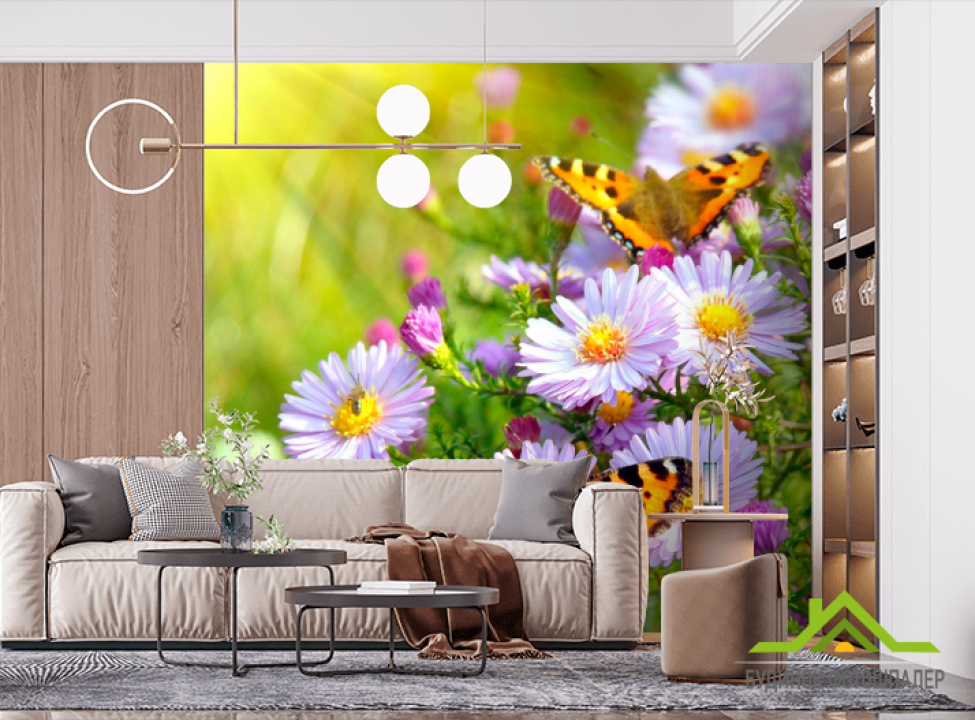 выбрать Фотошпалери Метелики в кольорах Фотошпалери Насікомі на стіну