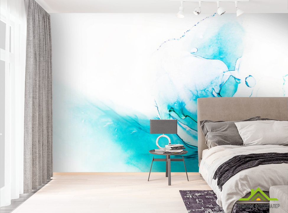 выбрать Фотошпалери Блакитний флюїд Фотошпалери Fluid art на стіну