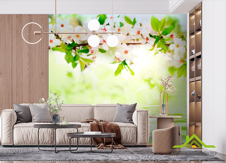 Фотообои Персиковые цветы