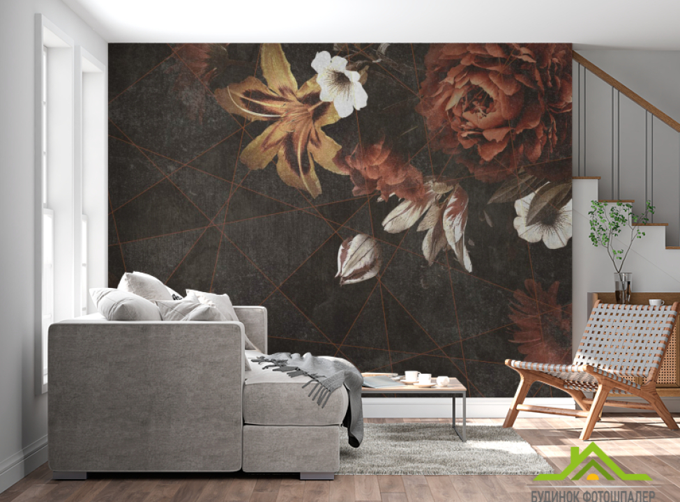 выбрать Фотошпалери Квіти на темному Ексклюзивні фотошпалери на стіну