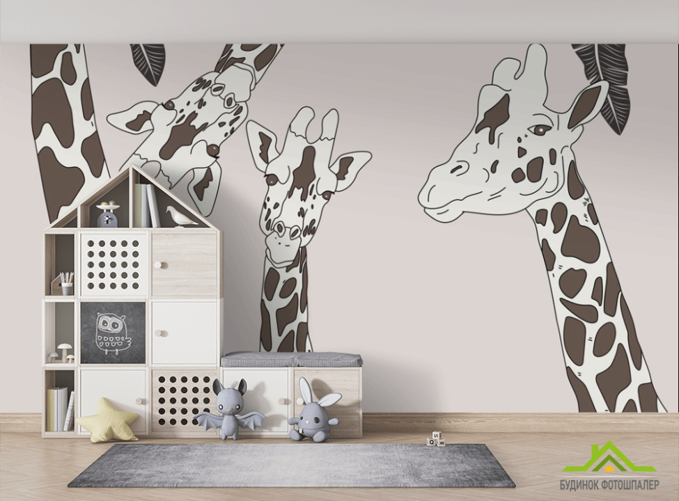 выбрать Фотошпалери дитяча жирафи Фотошпалери Little kids на стіну