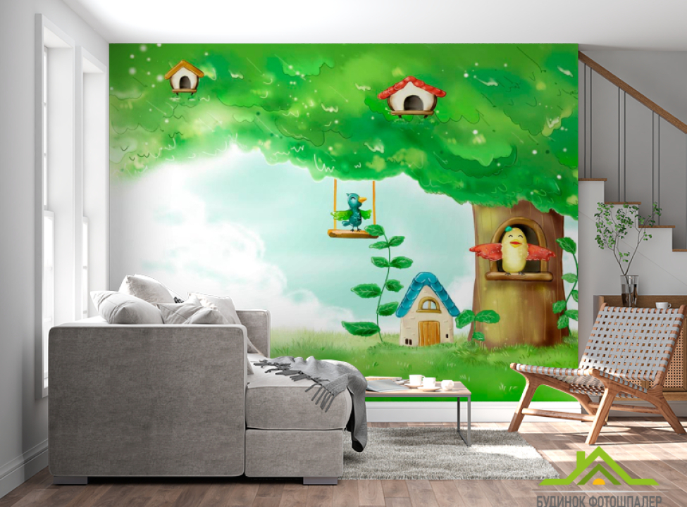 выбрать Фотообои Дерево-домик Фотообои Иллюстрации на стену