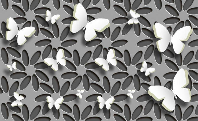 3д фотообои Бабочки