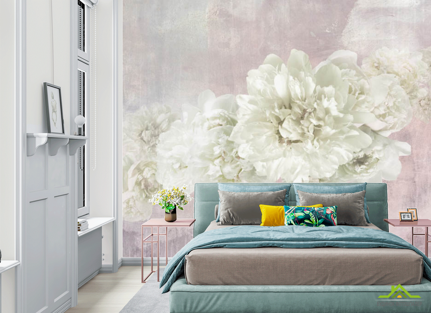 Фотообои Дизайнерские пионы