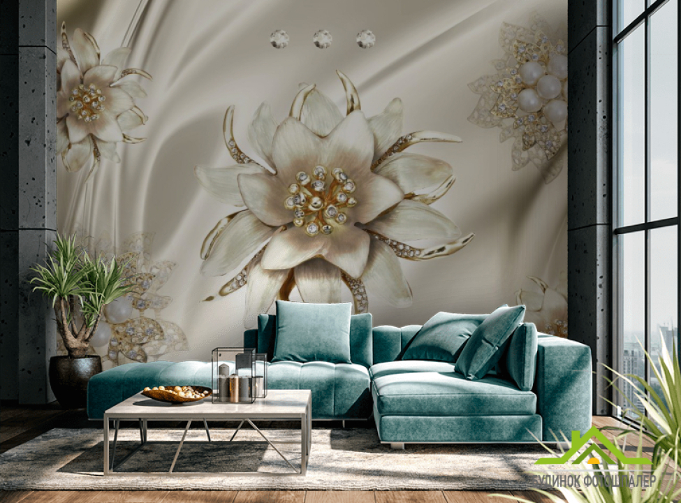 выбрать Фотошпалери Квіти,перли Фотошпалери квіти 3d на стіну