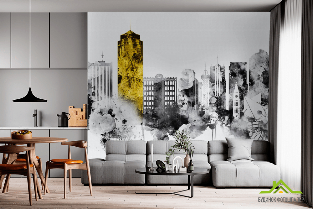 Фотообои город золото