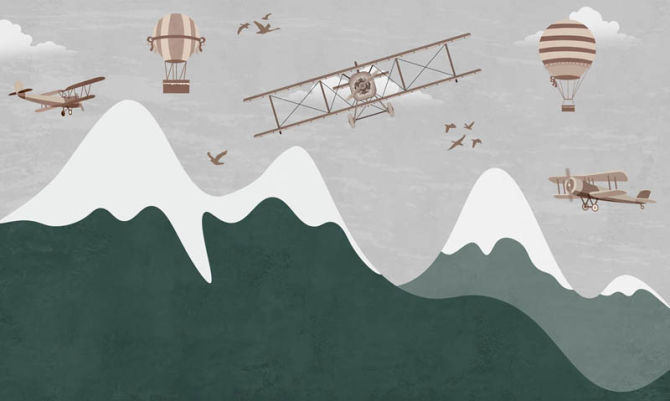 Фотошпалери гори і літачки