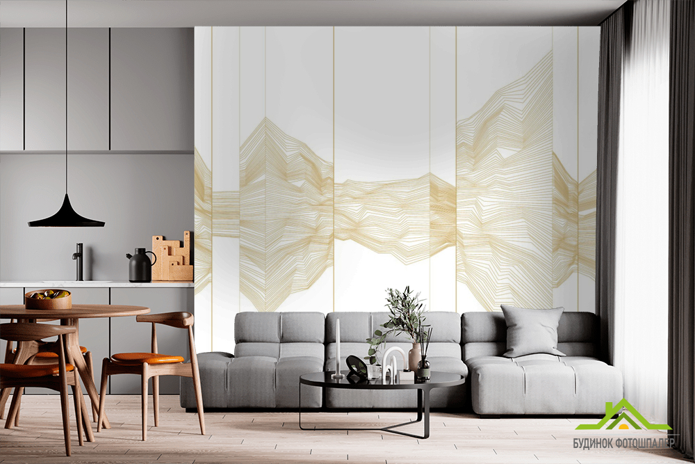 Фотошпалери золоті лінії