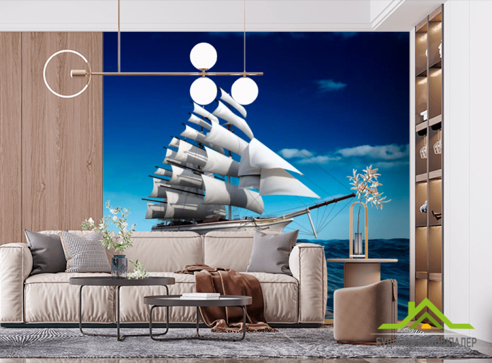 выбрать Фотообои Фрегат о белых парусах Фотообои Корабли на стену