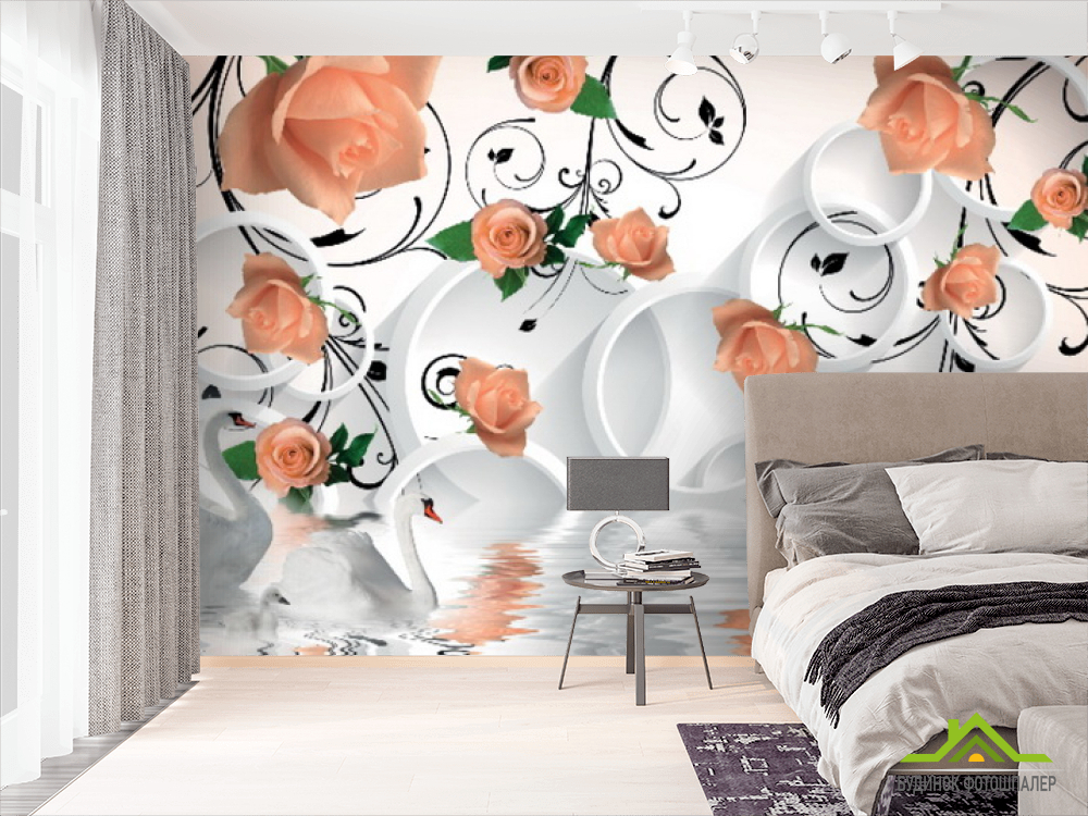 Фотообои 3D розы