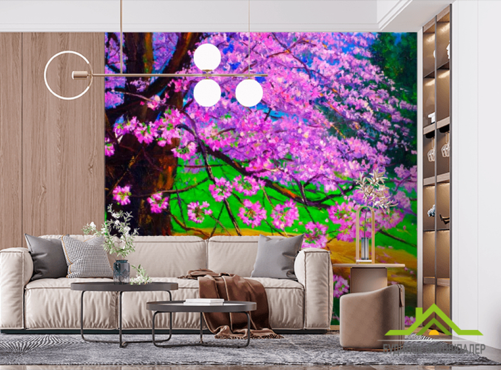 выбрать Фотошпалери Квітуча сакура Фотошпалери Рожеві дерева на стіну