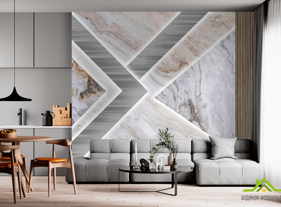 выбрать Фотошпалери мармур, геометрія Фотошпалери 3д панелі на стіну