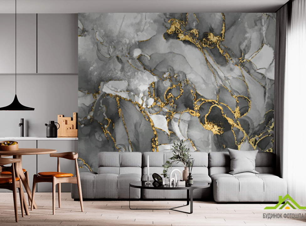 выбрать Фотообои серый золото Фотообои с золочением на стену