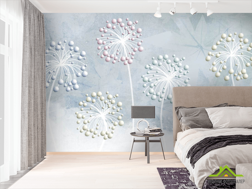 Фотошпалери 3д кульбаби