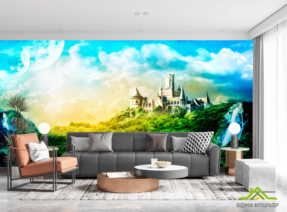 выбрать Фотошпалери Потопає в зелені замок Фотошпалери Архітектура на стіну