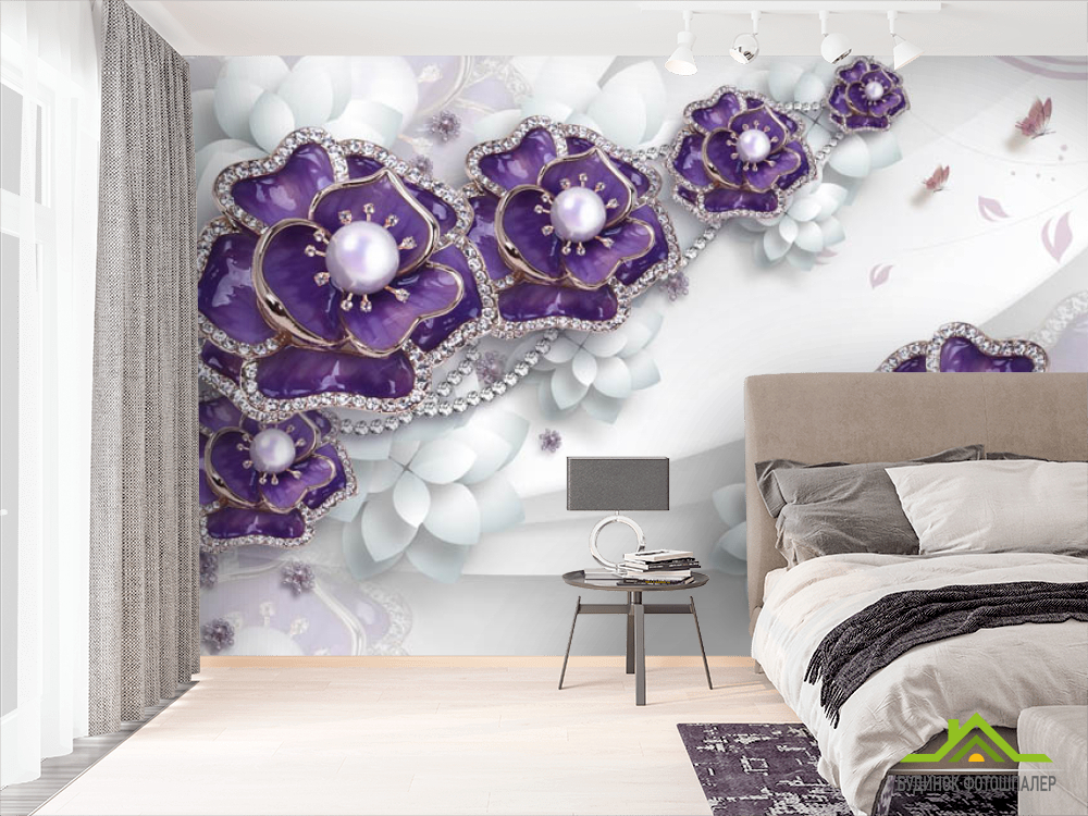 Фотошпалери 3Д брошки