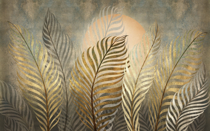 Фотошпалери золоте листя