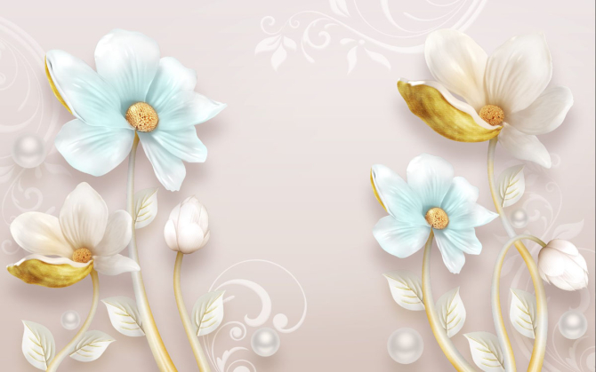 Фотообои 3д цветы