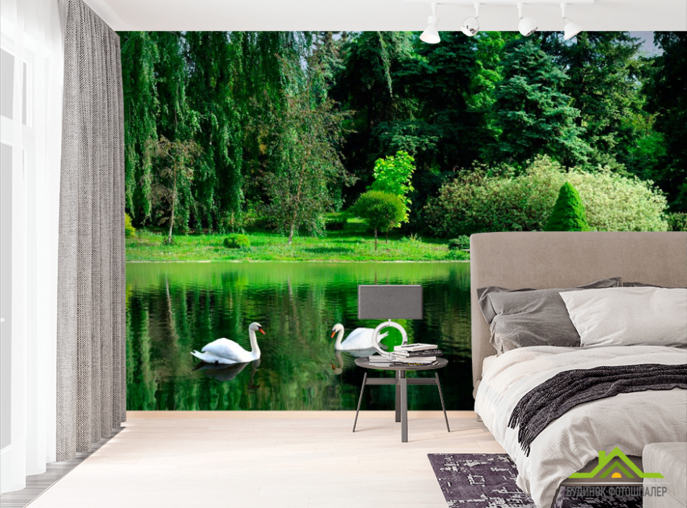 выбрать Фотообои Лебеди, вода Фотообои лес на стену