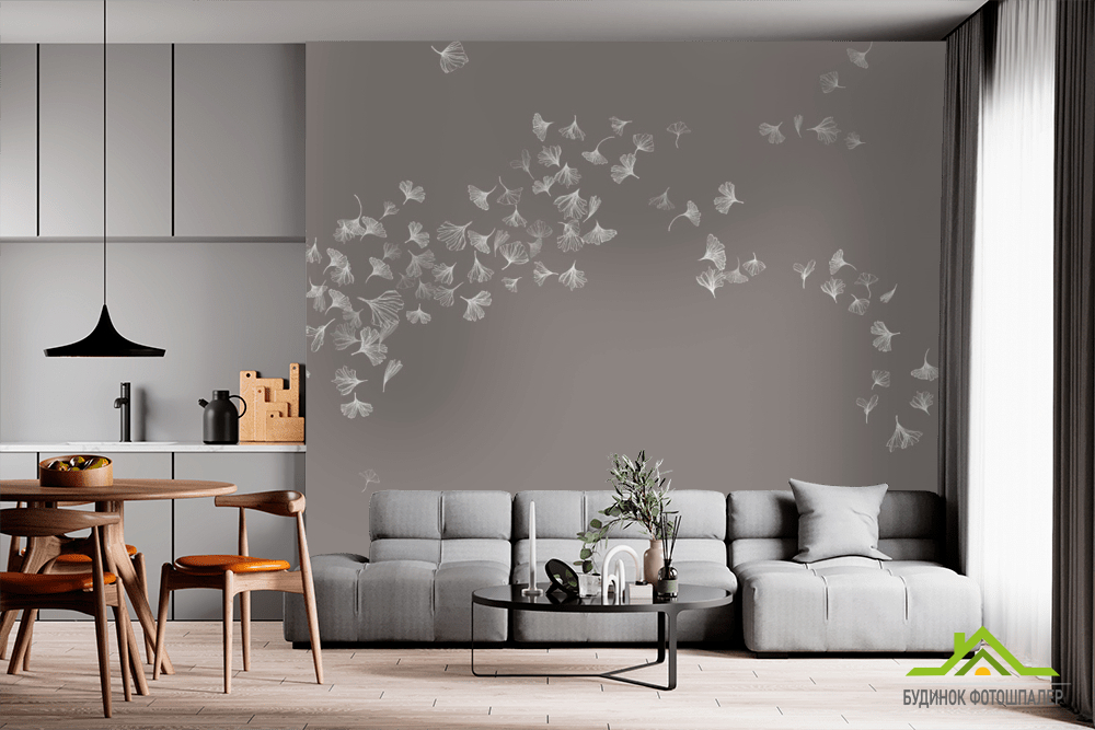 Фотошпалери кульбаба в стилі line art