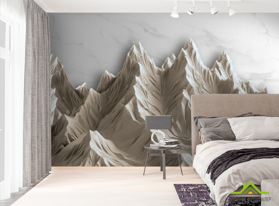 выбрать Фотошпалери 3Д гори бежеві з мармуром Фотошпалери 3Д на стіну